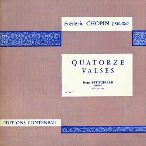 Serge Petitgirard Piano Chopin 14 Valses Editions Fonteneau Ef 104 France Lp Ex Ebay
