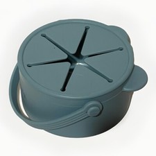 Dilovely Blue Snack Cup for Toddlers No Spill Silicone Snack Cup Portable Baby