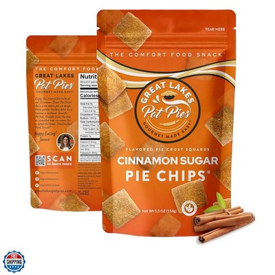 Cinnamon Sugar Pie Chips - Crunchy Cookie Crisp - Buttery Cinnamon Snacks for...