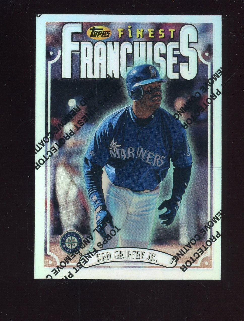 1996 Topps Finest Franchise Refractor #305 Ken Griffey Jr Mariners HOF w/ Peel