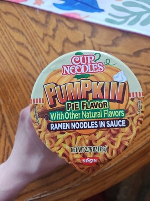 Limited Edition Pumpkin Pie Flavored Ramen Noodles 2.75 2 Pack.
