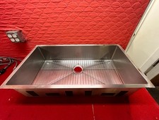 Used Kohler 35 W Strive Kitchen Sink Basin Undermount w/ Basin Rack Good Cond