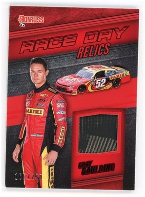 2022 Panini Donruss Nascar Gray Gaulding /250 Race Day Relics Red #RDR-GG Racing