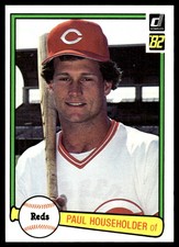 Paul Householder 1982 Donruss #314 Reds MLB READ FREE SHIPPING AutographDen