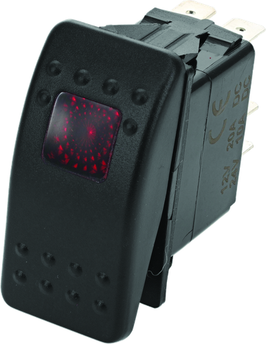 DragonFire Racing Lighted Switch On/Off Rocker Switch Red Lite - Foto 1 di 2
