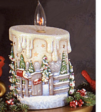 Clay Magic 3394 Approx 10 Candle Deer Winter Gate Scene Slip Mold 2011 Casting