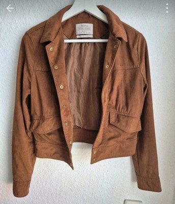 Bershka Wildlederjacke Gr. M Braun