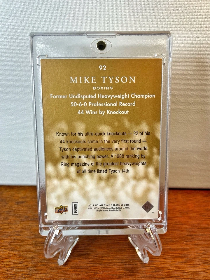 2012 Upper Deck UD All-Time Greats MIKE TYSON Bronze #/65 💎RARE!💎 #92 - Image 2 of 4