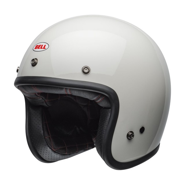 Casque Jet BELL Custom 500 Vintage Blanc Brillant ECE 22.06