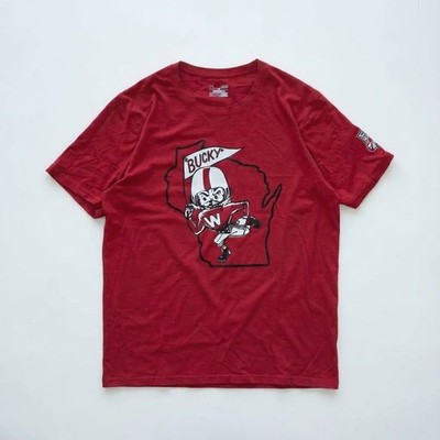 Under Armour NCAA Wisconsin Badgers T-Shirt College Football Sportswear Rot XL