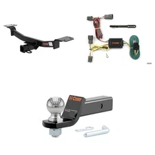 CURT Trailer Hitch Package With Receiver, Wiring Harness, 45041 Ball Mount 13526