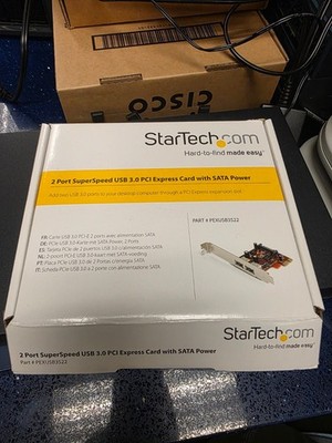 StarTech 2 Port PCI Express SuperSpeed USB 3.0 Card with SATA Power. BRAND NEW!!