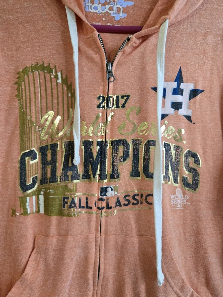 Houston Astros World Series Champions 2017 Sudadera Cremallera Completa Mujer Pequeña Foto 2 de 4