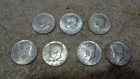 1966-1969 Kennedy Half Dollar, 40% Silver, Circulated, Lot of 7