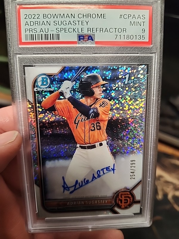 2022 Bowman Chrome - Prospect Autographs Adrian Sugastey #CPA-AS Speckle...