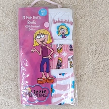 LIZZIE McGuire Panties Girls size 4 NEW 3 Pairs Undies 100% Cotton Underwear NIP