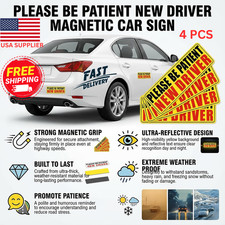 4PCS New Driver Magnet for Car Please Be Patient New Driver Safety Stickers Gift
