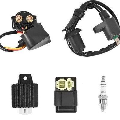 Solenoid Relay AC CDI Box Ignition Coil Voltage Regulator Spark Plug for3/8'' OD