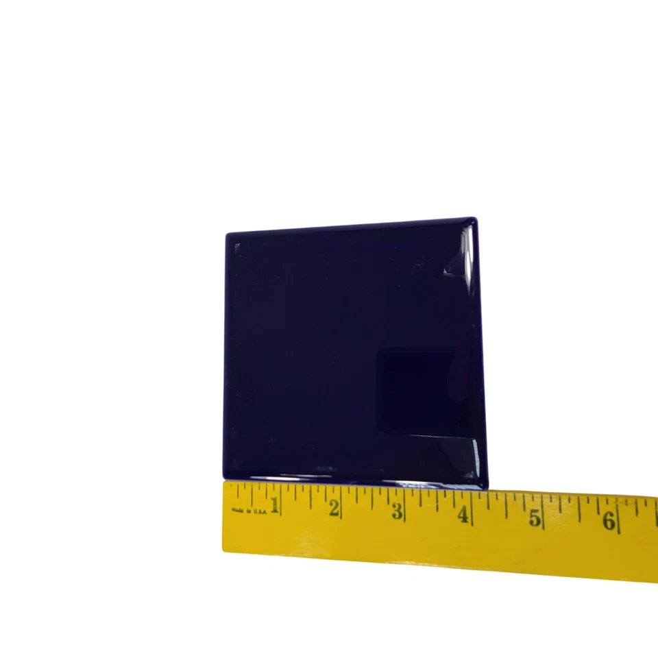 Azulejo de cerámica azul cobalto 4,25 pulgadas metro cuadrado ducha cocina pared salpicadero Foto 3 de 4