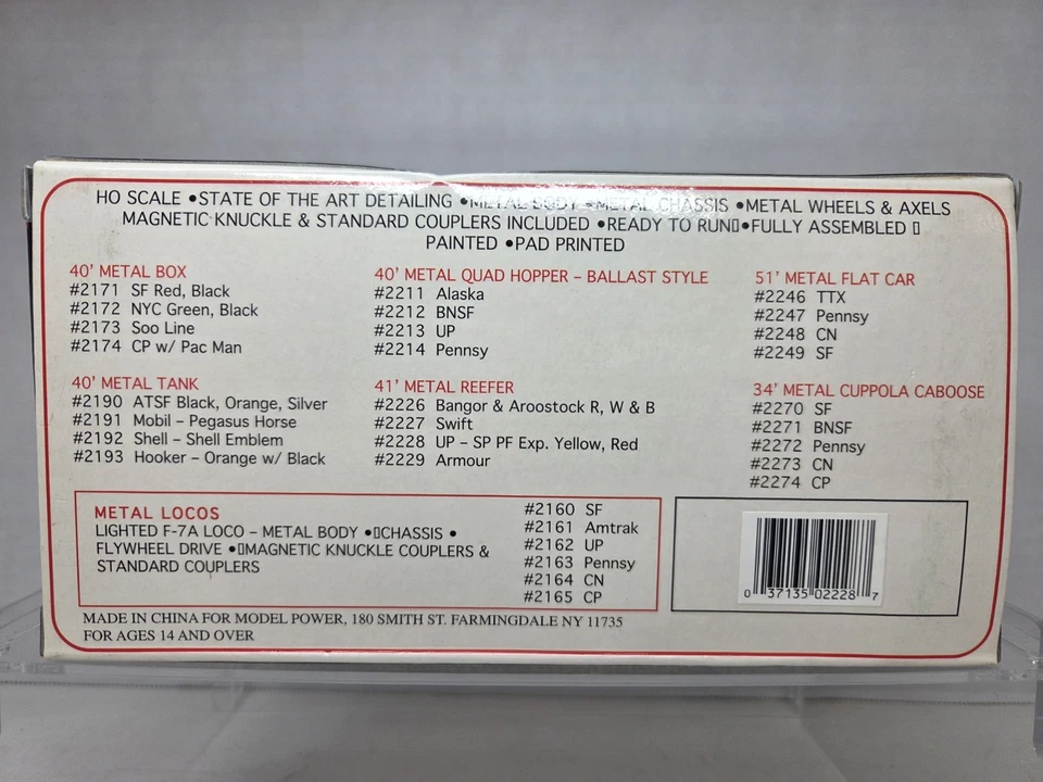 Model Power METALTRAIN HO 41' Refrigerator Reefer Burlington Zephyrs #2228 - Image 2 of 4