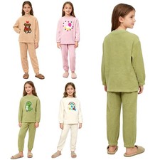 Kids Boys Girls Sleepwear Pullover Outfit Pants Set Vacation Patterns Parties