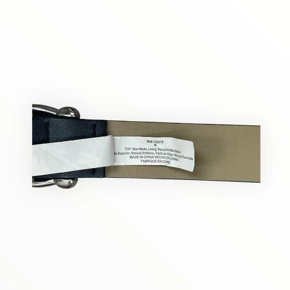 Steve Madden Black Women’s Belt With Silver Hardware EUC Size M - Image 4 of 4