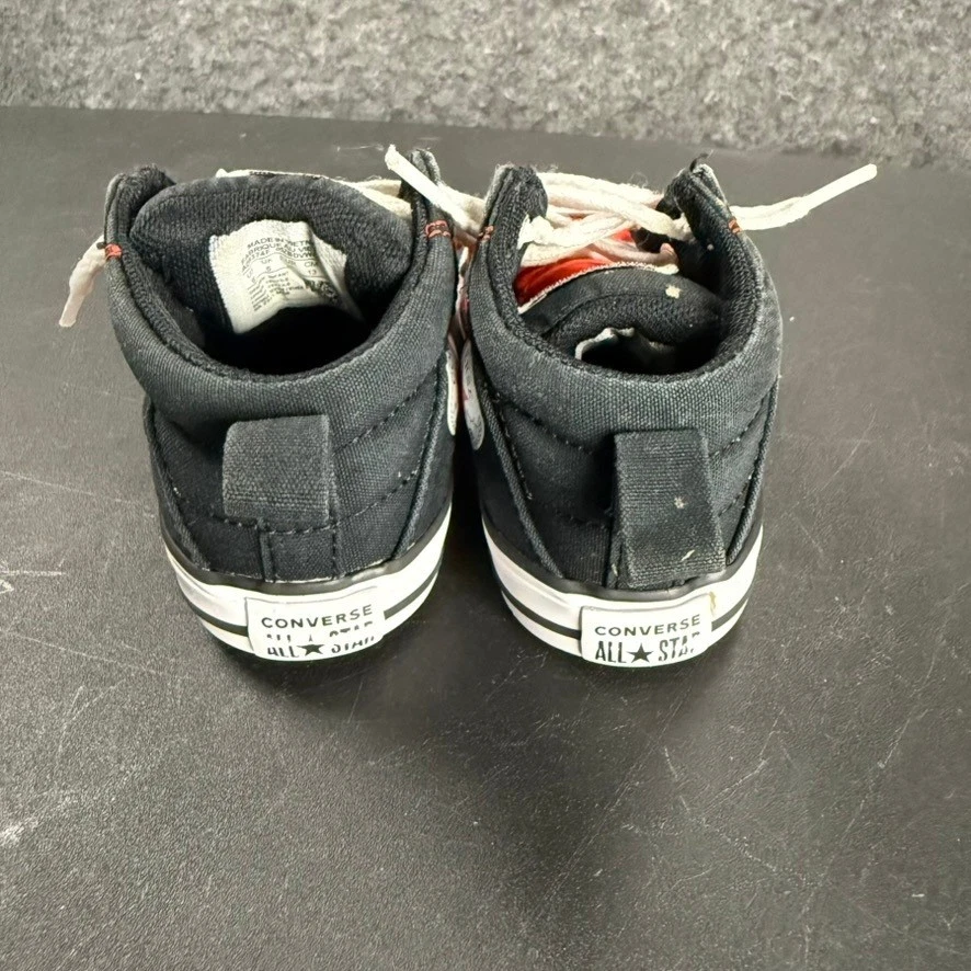 Zapatillas altas Converse All Star para bebés pequeños rojas negras talla 6 EE. UU. Foto 3 de 4