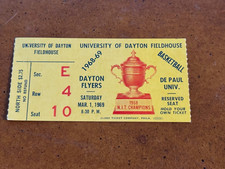 1969 Dayton Flyers DePaul Basketball Ticket Last Game at UD Fieldhouse 3/1