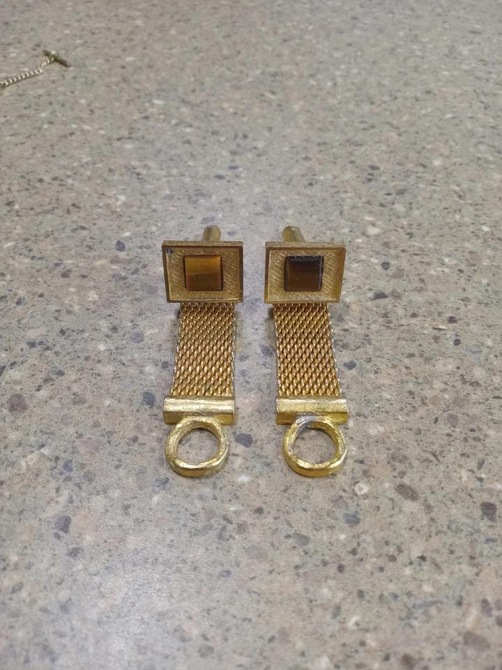 Juego de gemelos y pasadores de corbata Dante Tan Foto 3 de 4