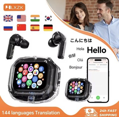 Kabellose Bluetooth Übersetzungs-Ohrhörer   Smart Touchscreen, HiFi TWS