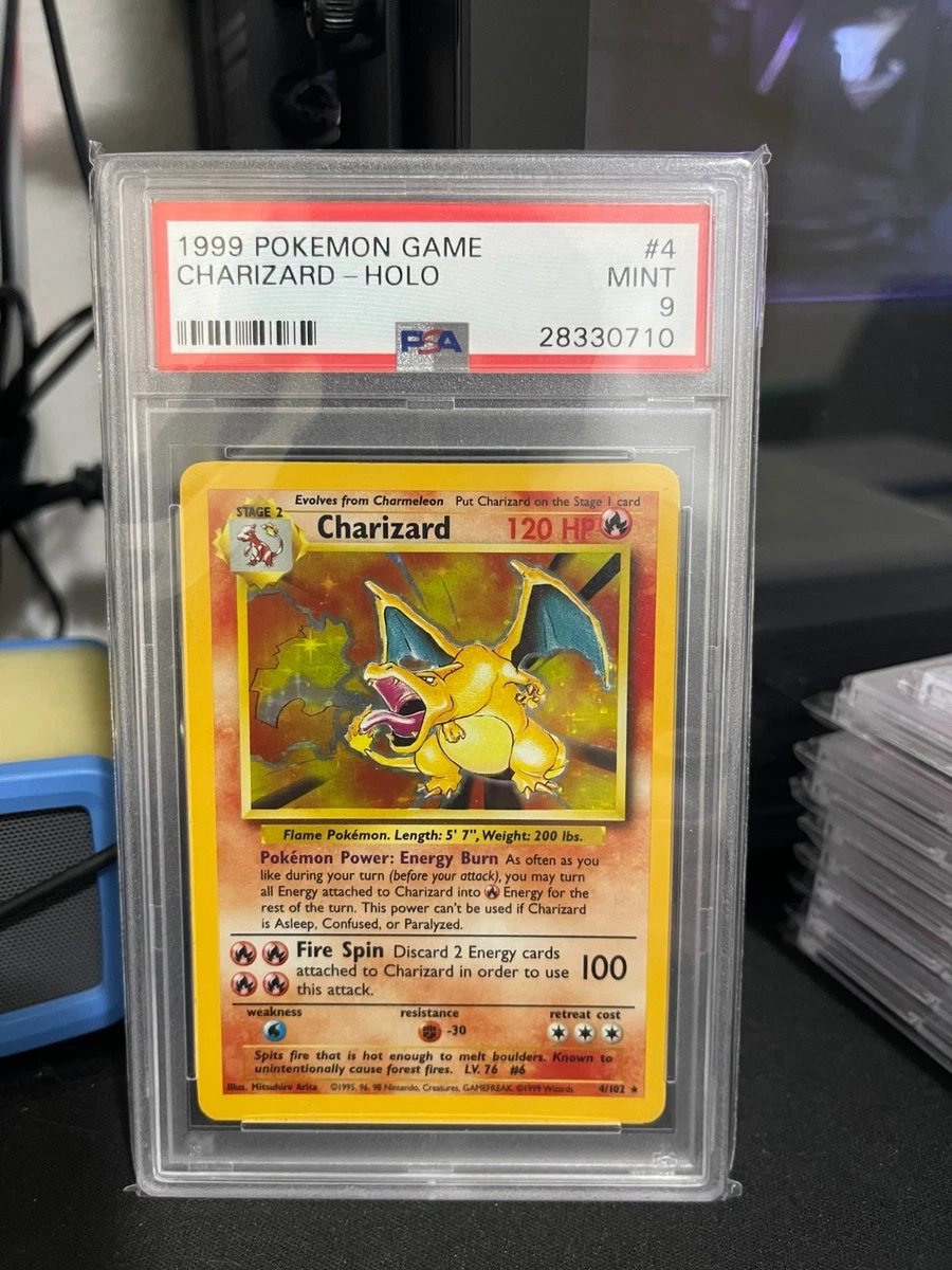 Pokémon TCG Base Set Charizard Grade 9 Individual Collectible Card