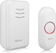 Byron Wireless Portable Doorbell Set 150m Range 16 Melodies New