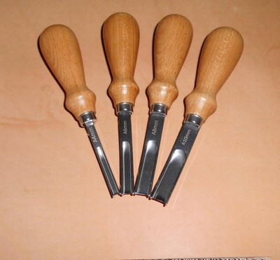 Leder Kantenhobel Kantenzieher Breit Holzgriff French Edger Fasen Schärfen NEU