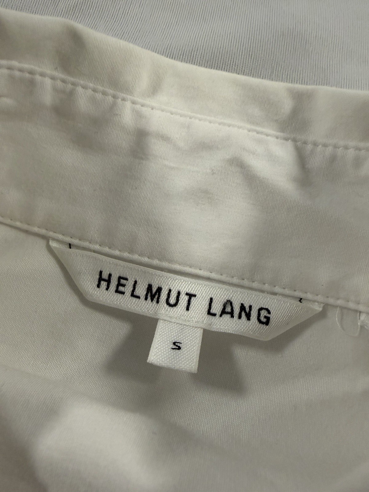 Helmut Lang Basic Oversized Button Up Shirt White… - image 3