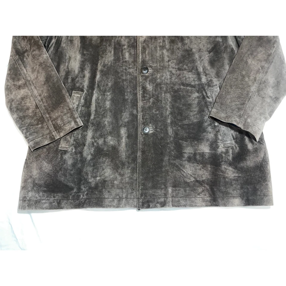 Мужская моющаяся куртка Newport Harbor из натуральной замши коричневая XXL винтажная - Изображение 3 из 4