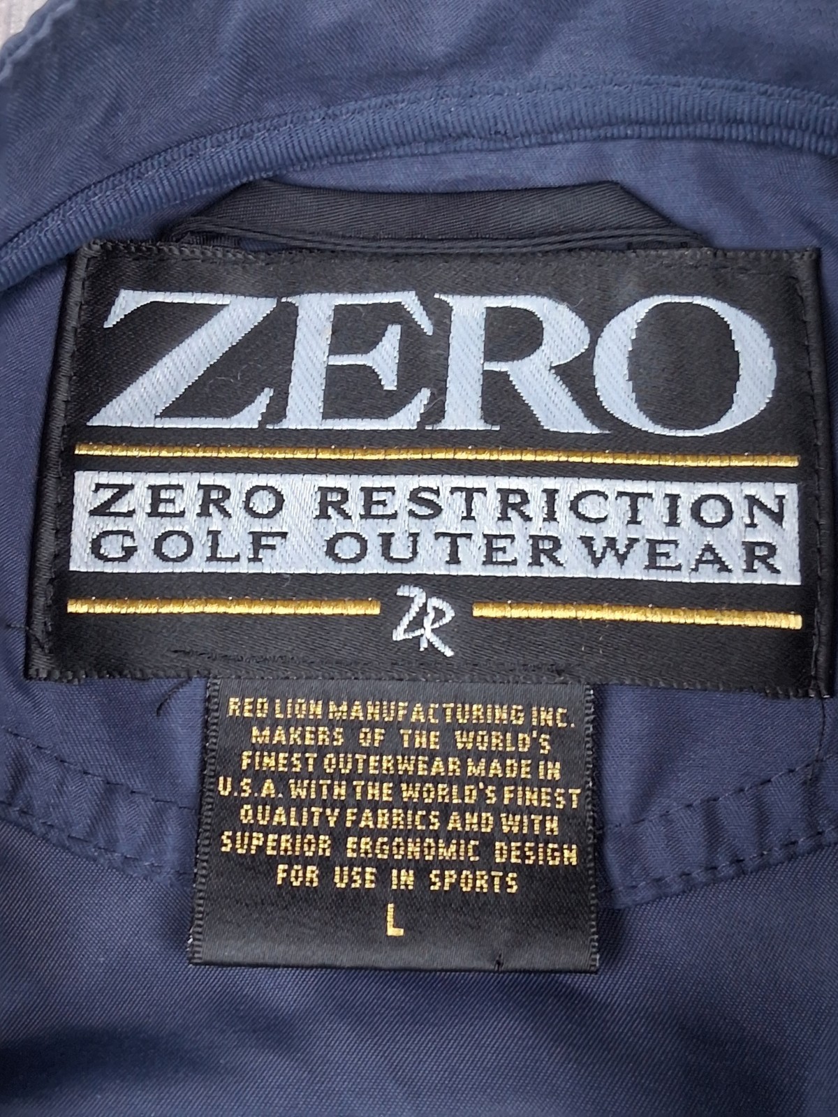 Zero Restriction Pullover Jacket Mens Large Navy … - image 3