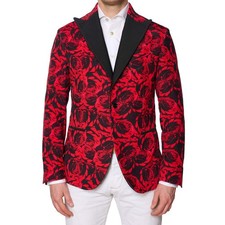 SARTORIA PARTENOPEA Red Floral Jacket EU 50 NEW US 40 Current Model