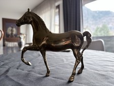 Cheval en laiton vintage – figurine déco années 70/80 – porte-bonheur