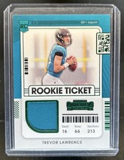 2021 Panini Contenders Trevor Lawrence Rookie Ticket RC Jersey #RTS-TRL