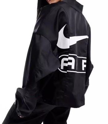 Nike Air Women's Oversized Woven Bomber Jacket Black XL