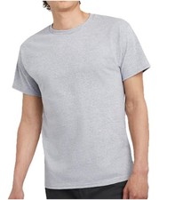 Hanes Essentials Men's Cotton Gray T-Shirt, Size M
