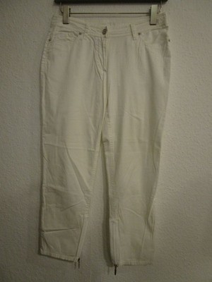 Airfield Hose skinny Taschen Reißverschluss am Fuß weiß Gr.38 (H180-03)