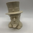 MCCOY-Like POTTERY Vintage Uncle Sam Head Vase Planter 1940's 7”