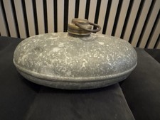 Antike Wärmflasche verzinkt Messing Schraubdeckel ca 1920 Vintage Bettwärmer