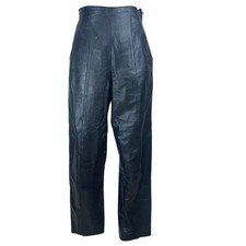 Vintage 90s WILSONS Leather Womens 10 Pants High Waist Bareback Biker Y2K