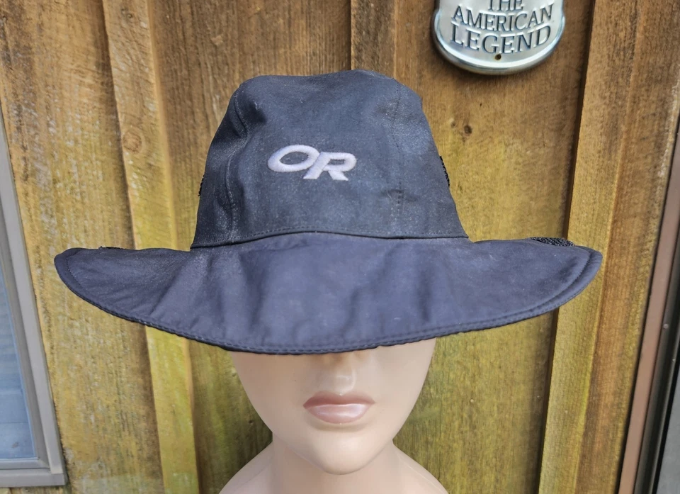 Sombrero de lluvia impermeable Outdoor Research OR Seattle GoreTex - negro, mediano Foto 2 de 4