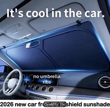 2026 Car Windshield Sunshade Heat Insulation UV Block Foldable Sun Visor