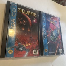 Sega CD Lot 2 Games  Thunder strike And Stellar Fire Excellent ! Sega CD LOT