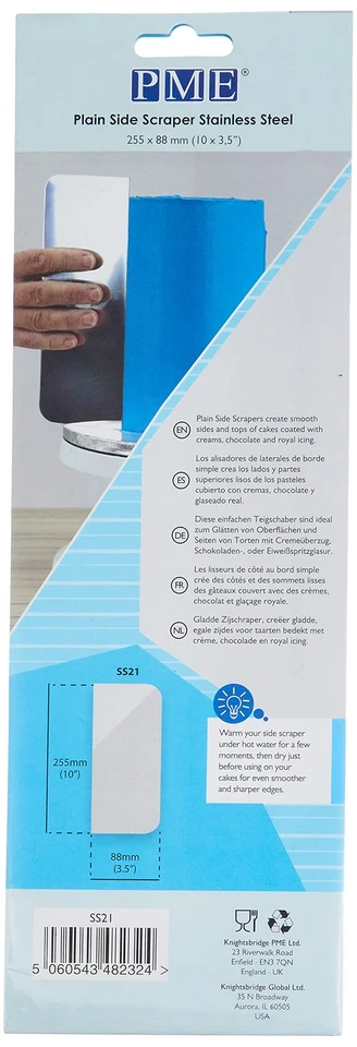 PME Raschietto per torta, acciaio inossidabile, argento, X-Tall (25 cm) 47J4 - Immagine 3 di 3