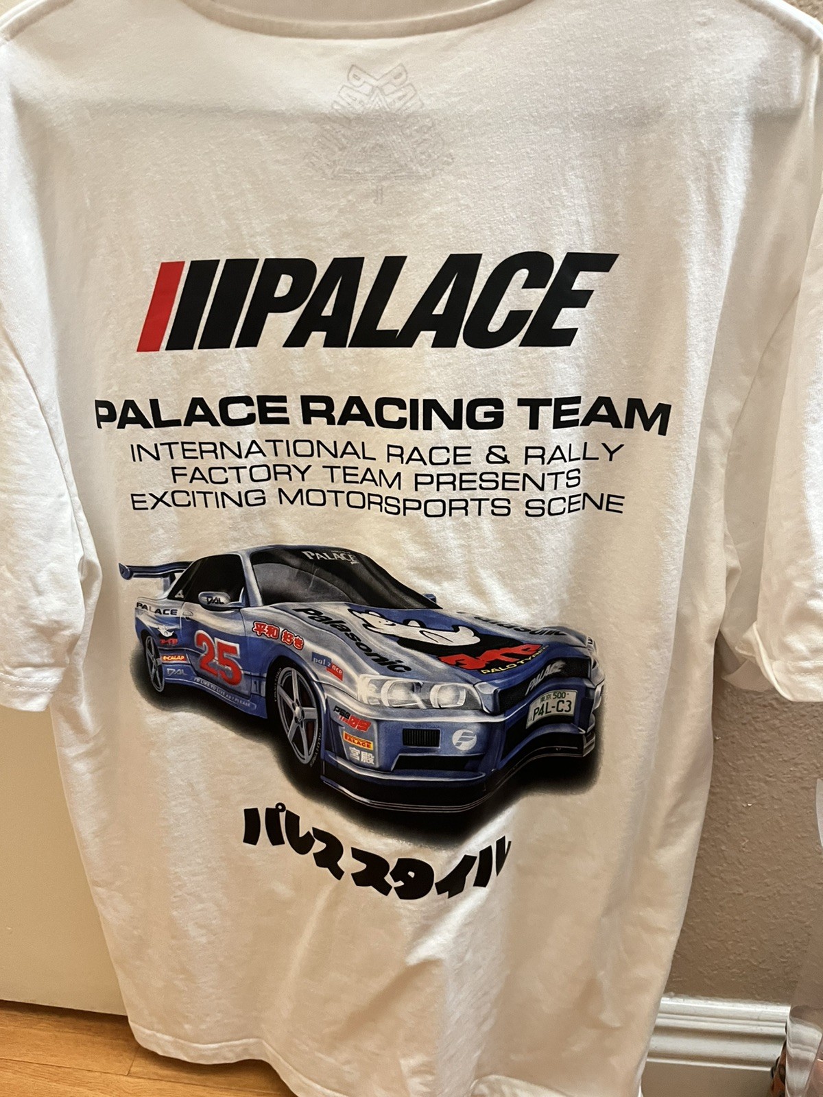 Palace | Racey T-Shirt | White | Size L   thumbnail 3